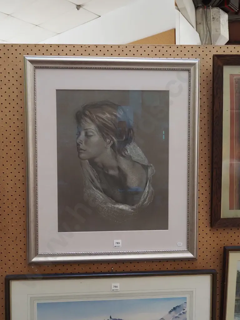 framed pastel - portrait Image 1++