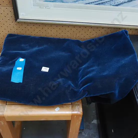 blue velvet tablecloth