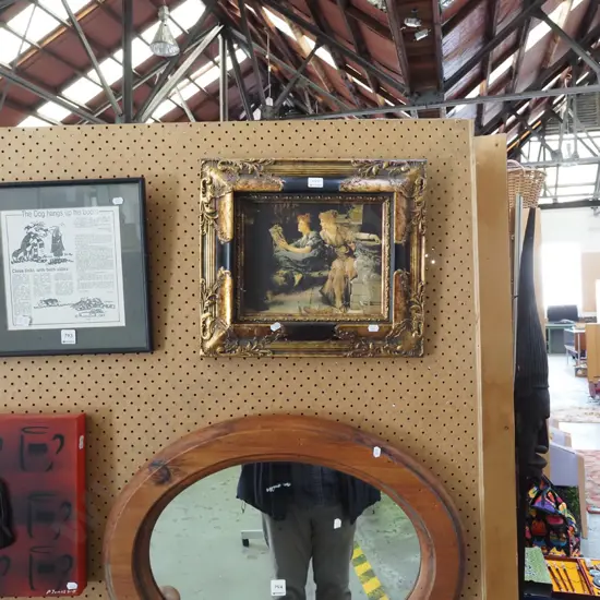 ornate framed print - 2 women reading