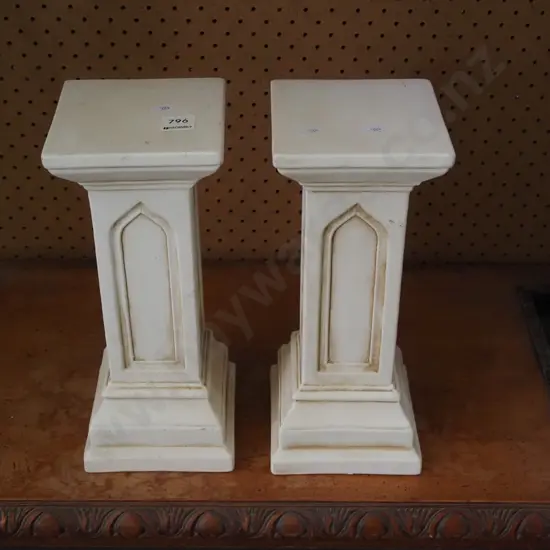 pair of ceramic jardiniere stands H310