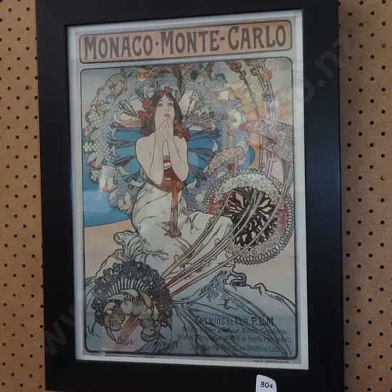 framed reproduction art nouveau Mucha  print