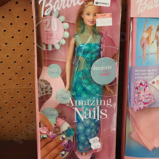 boxed as new Barbie Amazing Nails