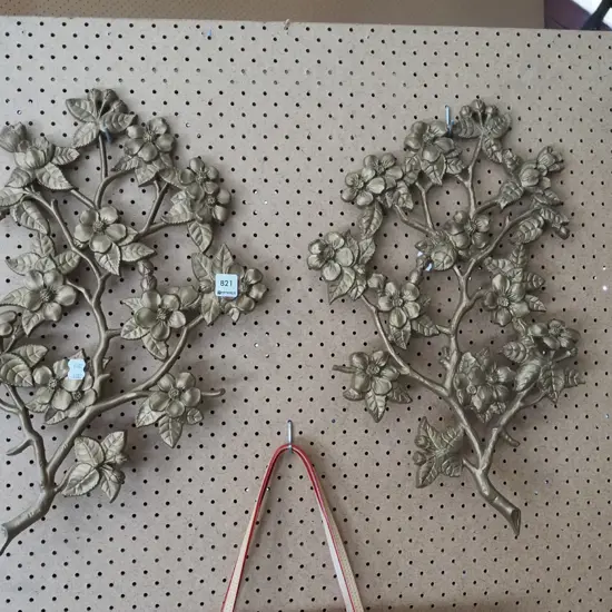 2x cast composite blossom tree branches H500