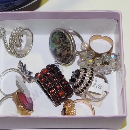 box of costume rings