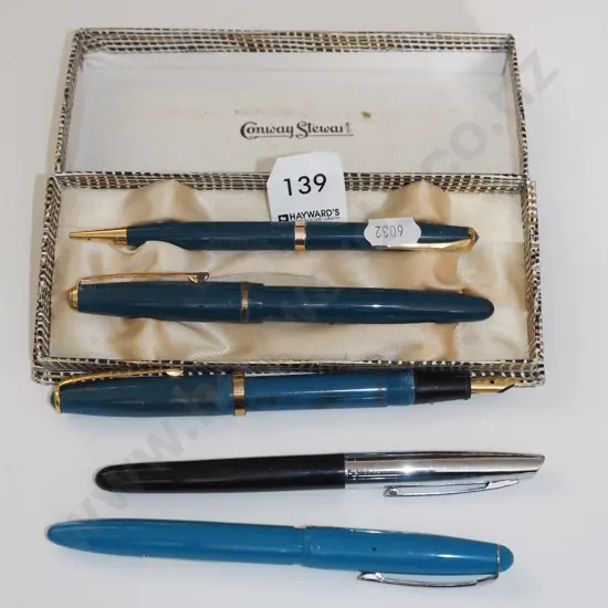 Conway Stewart pen set etc