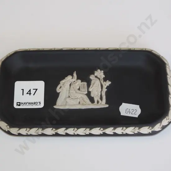 small black jasperware dish