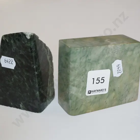 polished and cut green stone