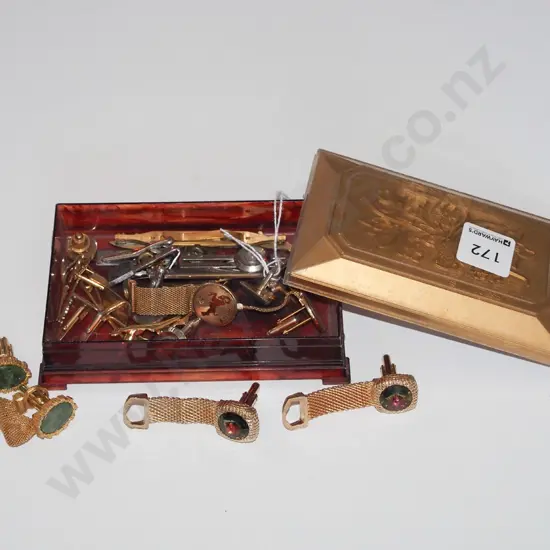 cuff links, tie pins