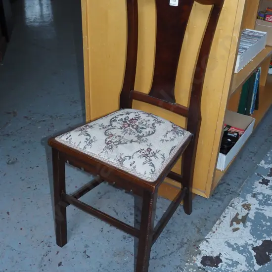 mahogany splat back upholstered chair