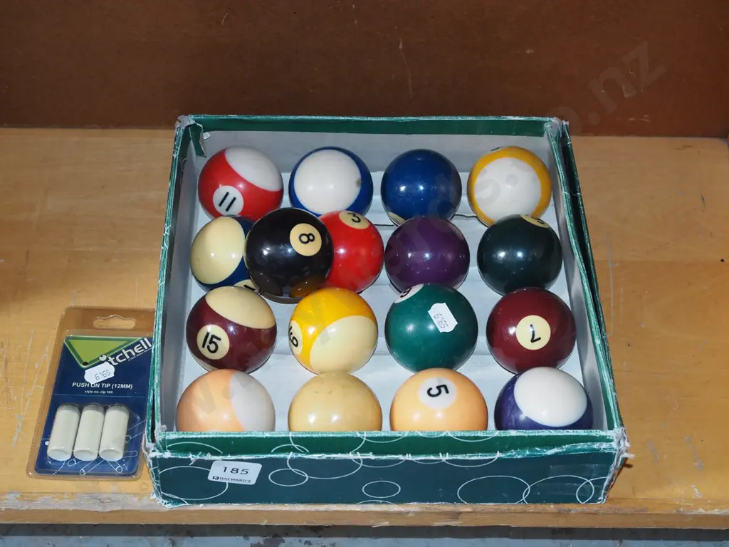 pool balls, cue tips Image 1++