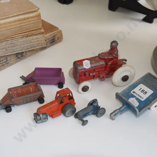 assorted Fun Ho tractors and trailers