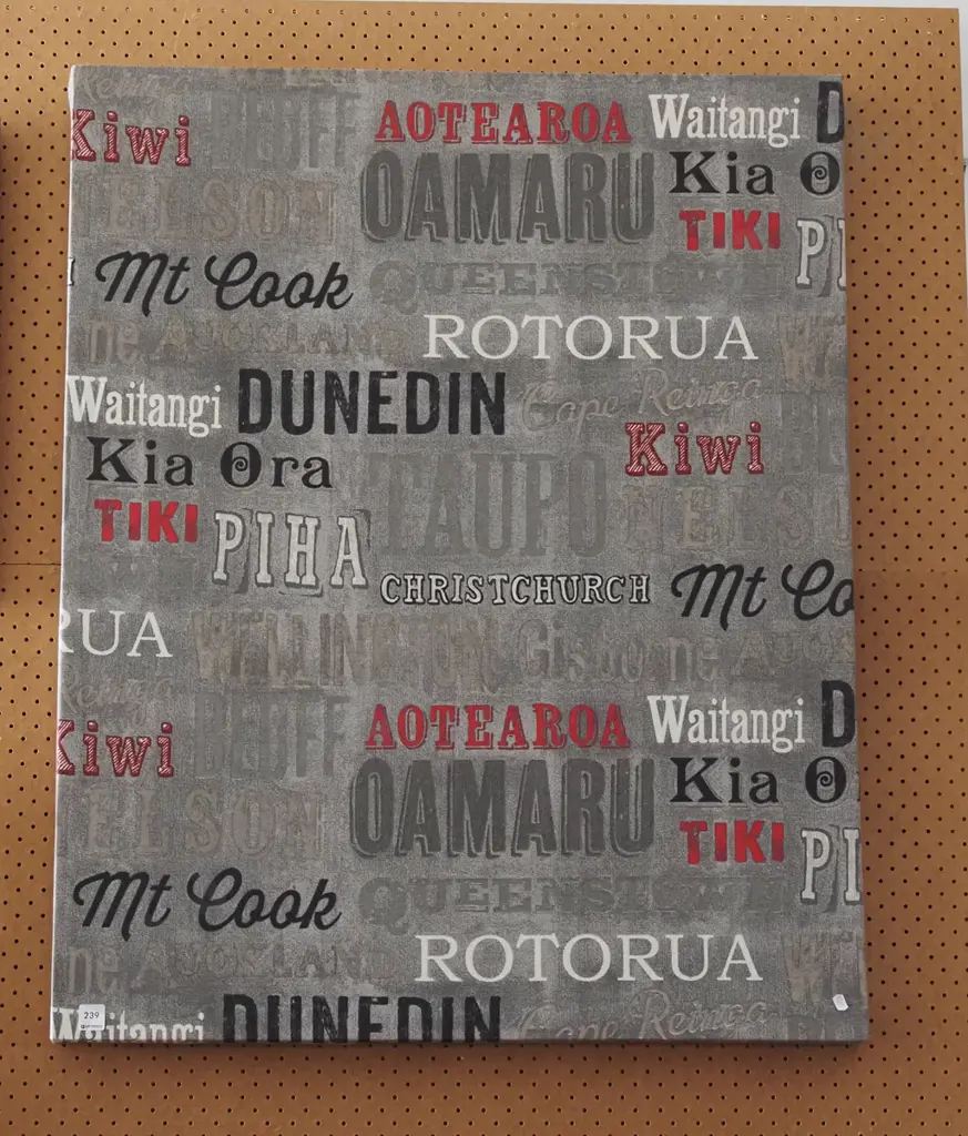 NZ place names print on canvas Image 1++