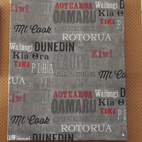 NZ place names print on canvas
