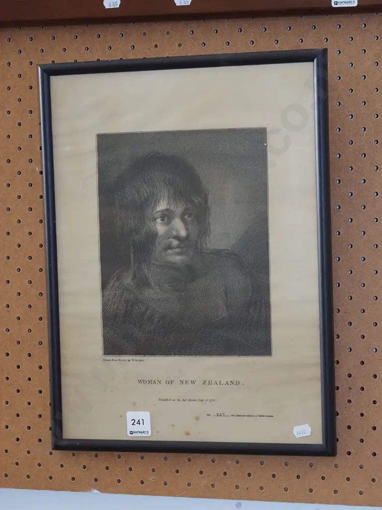 ltd edition framed etching - woman of NZ - creasing Image 1++
