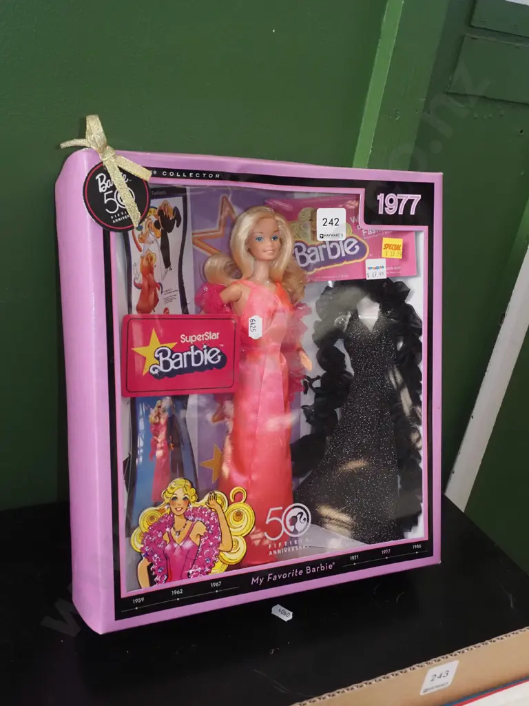 boxed as new Barbie Fiftieth Anniversary  collection Super Star 1977 Image 1++