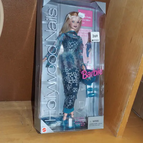 boxed as new Barbie Hollywood Nails