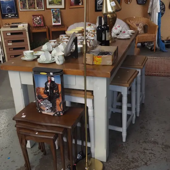 brushed metal standard lamp