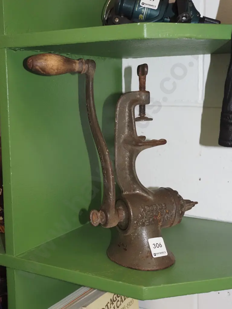 vintage Swedish bench top mincer Image 1++
