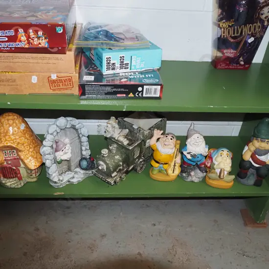 plastic  and plaster ornaments etc