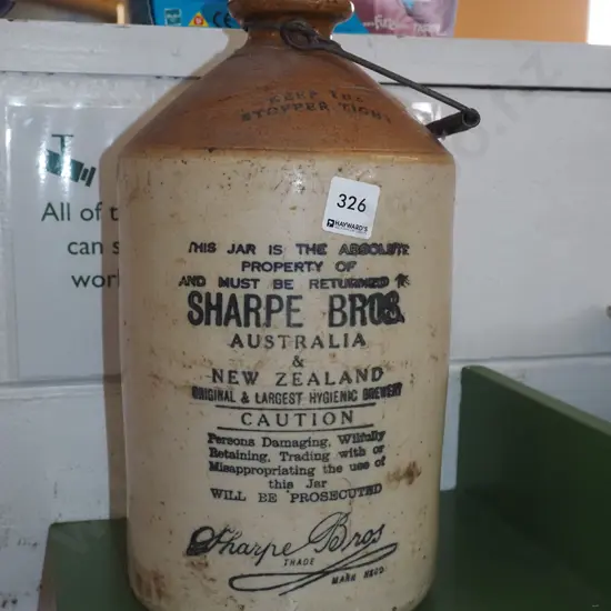 Sharp Bros stoneware crock