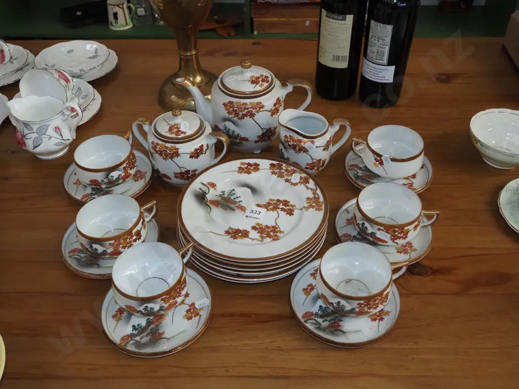 Japanese geisha 21 piece tea set Image 1++