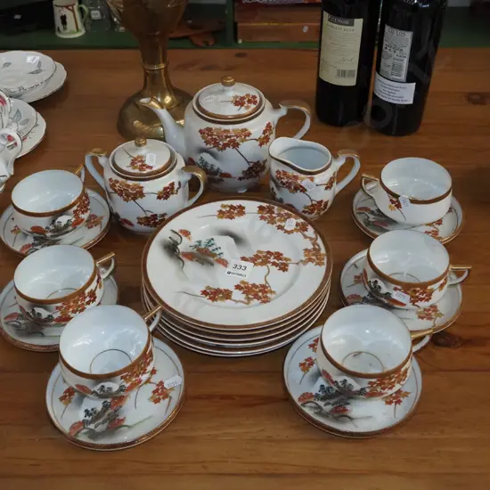 Japanese geisha 21 piece tea set