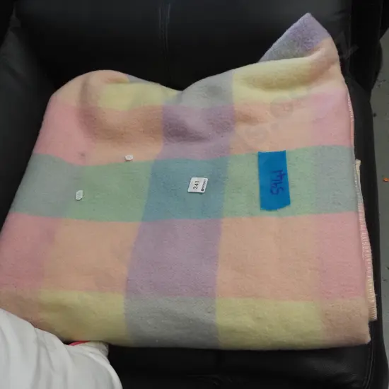 checked woollen blanket