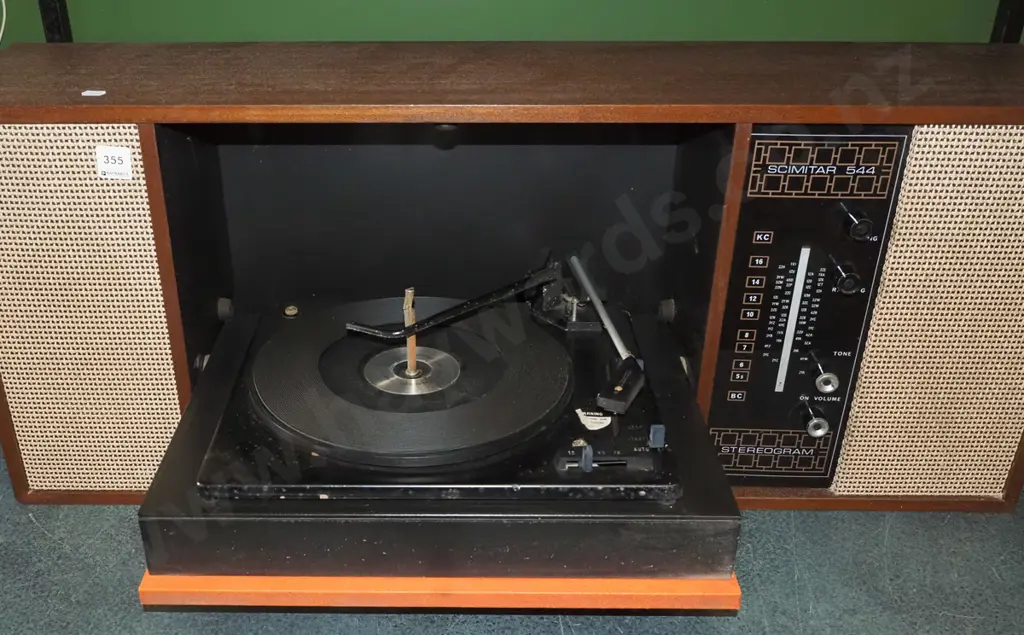 Pye Scimitar 544 wall mount drop front radiogram - needs attention, faults Image 1++
