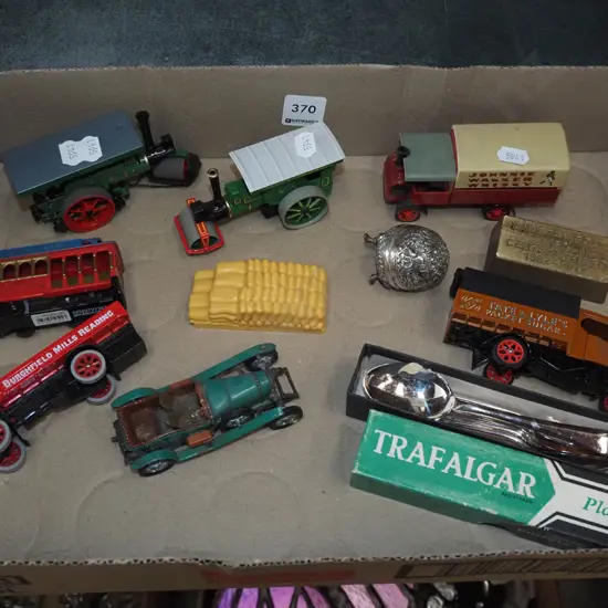 box; model vehicles, teaspoons etc