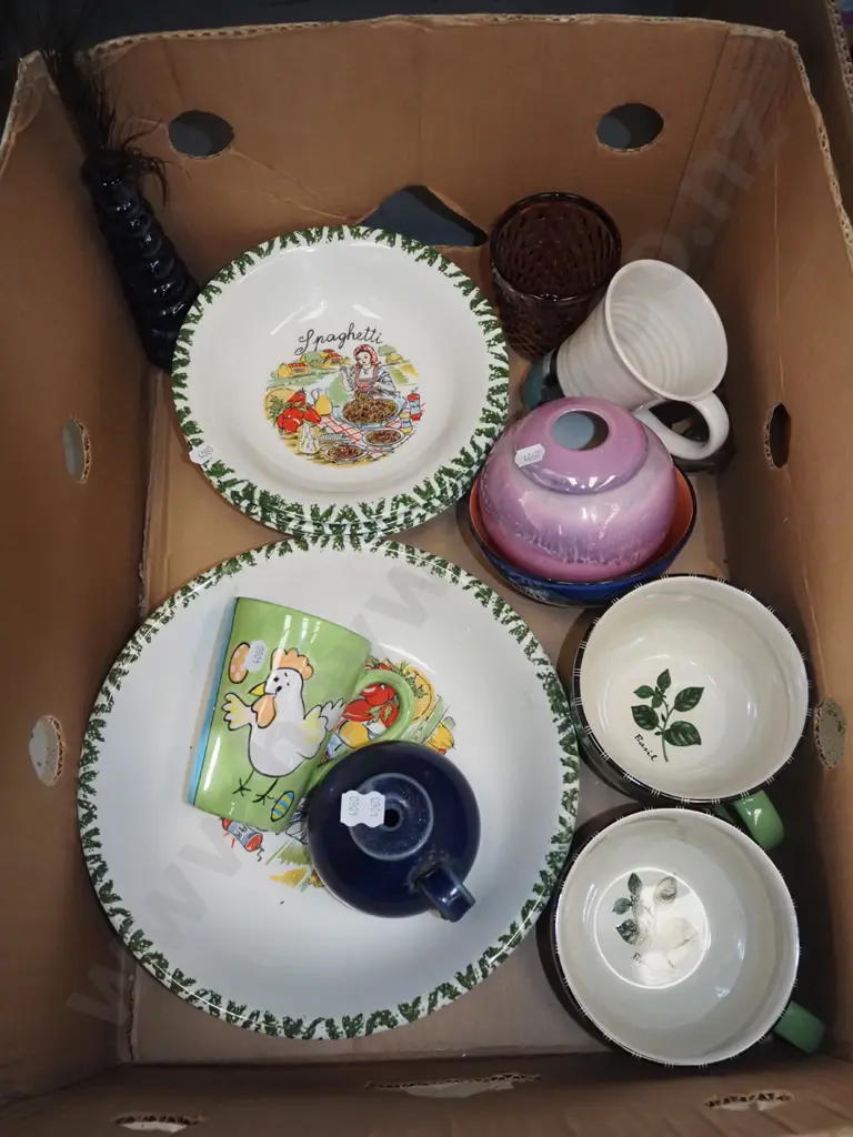 box; large spaghetti bowl, plates, soups, cup setc Image 1++