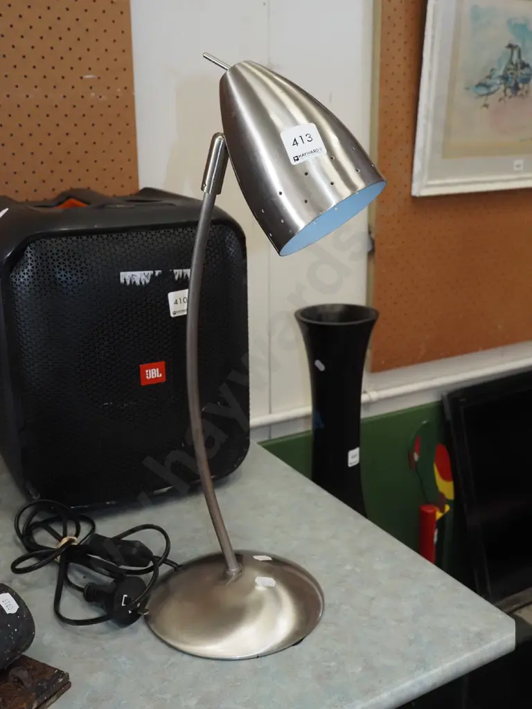 polished metal desk lamp - no bulb Image 1++