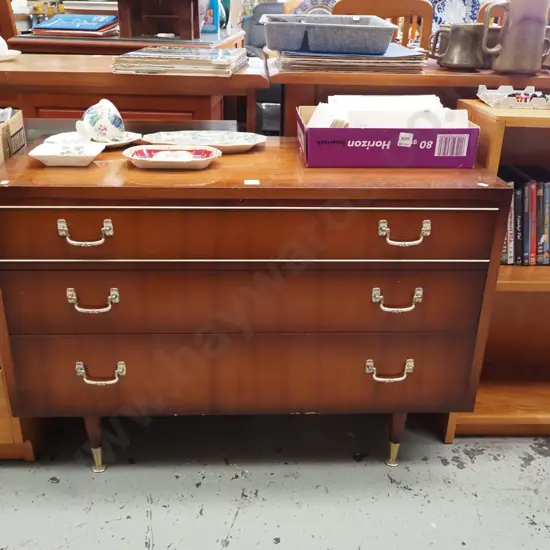 mid century 3 drawer low boy H640 W900 D410