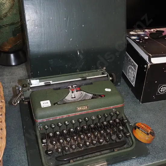 vintage Halda typewriter