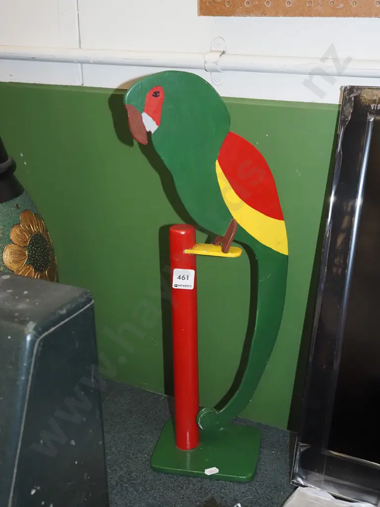 homemade nodding parrot on stand Image 1++