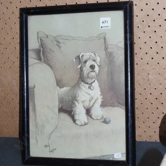 framed print - The Good Boy - foxing