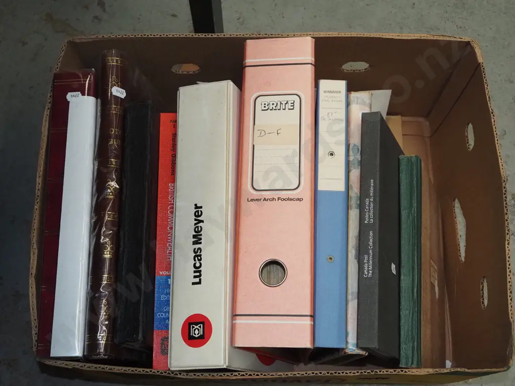box of stamp albums Image 1++