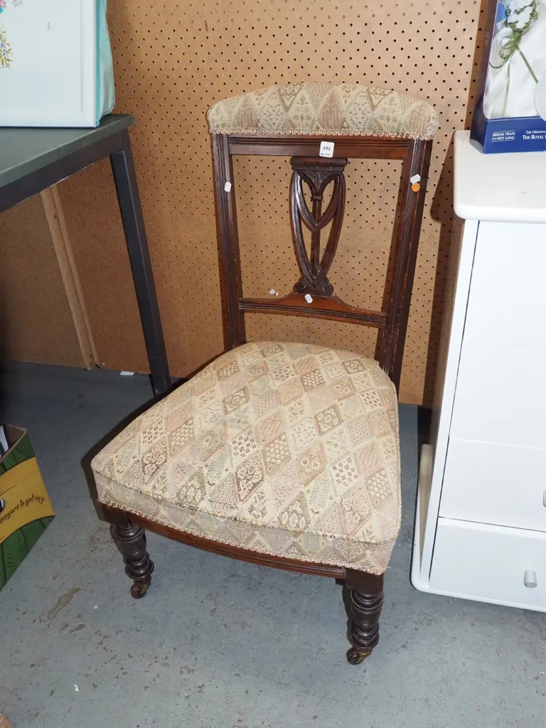Victorian splat back bedroom chair - superb condition Image 1++