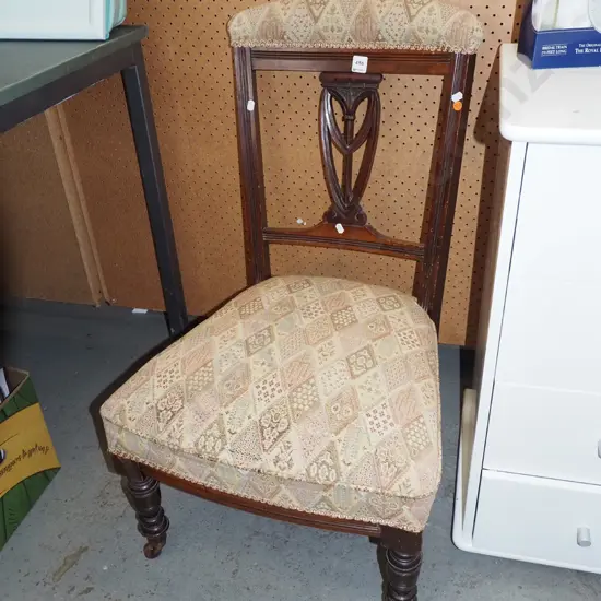 Victorian splat back bedroom chair - superb condition