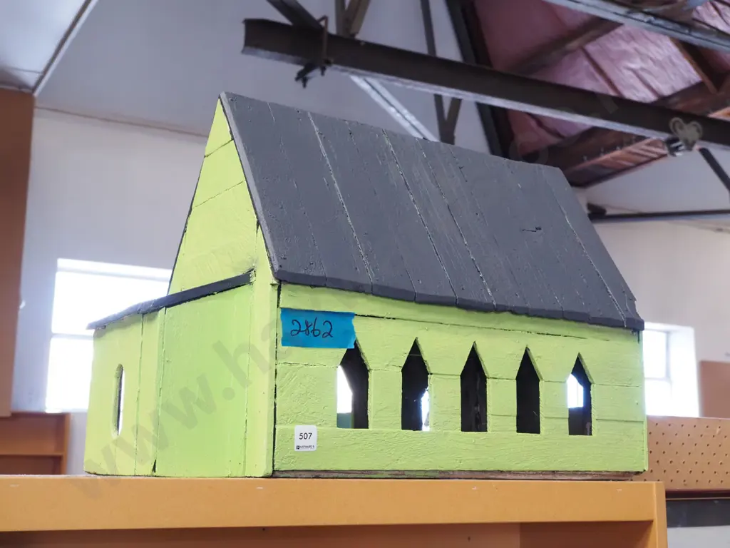 homemade wooden colonial style church H420 W620 Image 1++