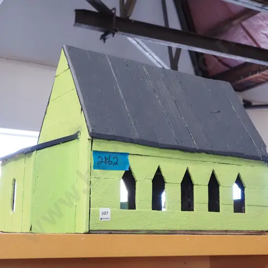 homemade wooden colonial style church H420 W620