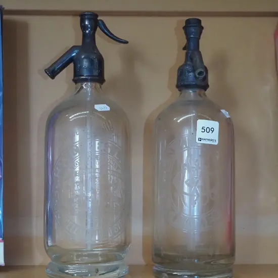 Schweppes and Menzies soda syphons