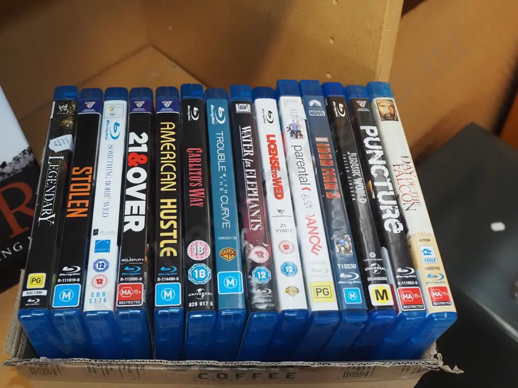 box of blue ray DVDs Image 1++