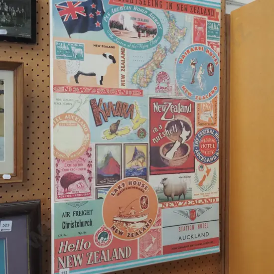 kiwiana print on canvas