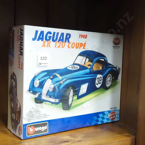 yet to be assembled 1:24 Jaguar XK 120 coupe