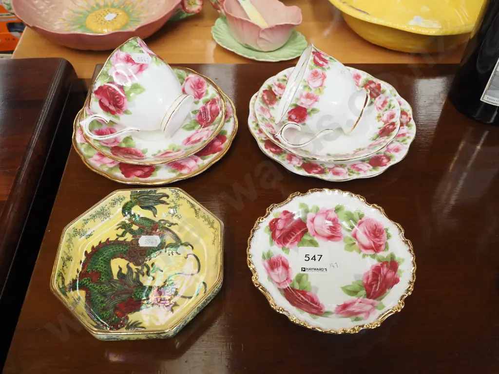 Royal Albert trios, jam dishes, Bursley dragon dish Image 1++
