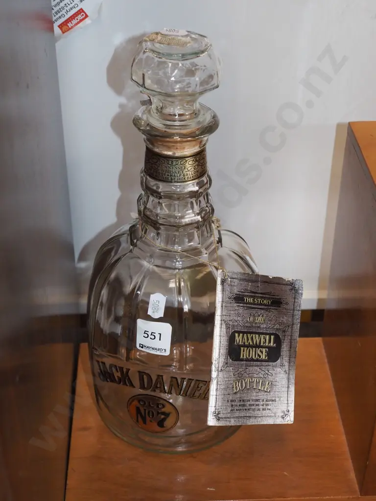 Jack Daniels glass stoppered bottle -  no contents  H330 Image 1++
