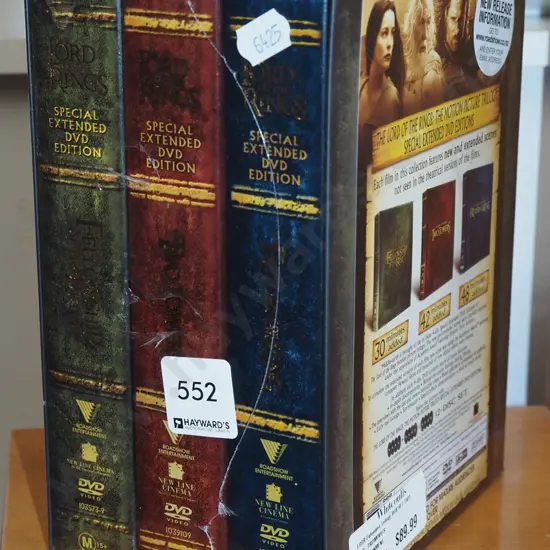 Lord of the  Rings boxed DVD set