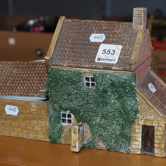 ceramic lidded Cook's cottage canister