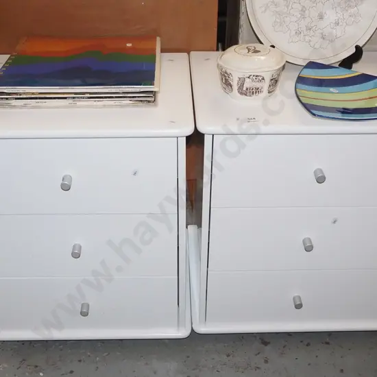 pair of mdf melteca bedside cabinets