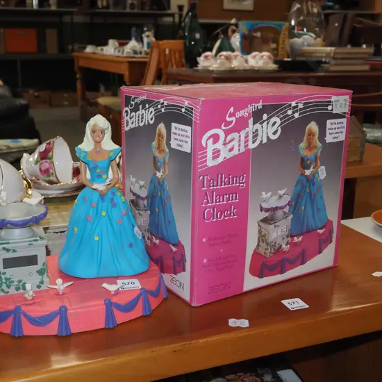 boxed as new Barbie Songbird Talking Alarm Clock